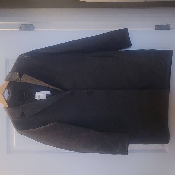 Banana Republic Unlined Double-Faced Coat Grey - Picture 2 of 6